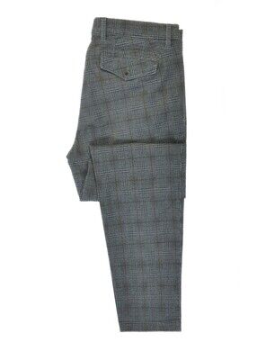 Brax Grey Check Paul Pleated Pants 34 35412